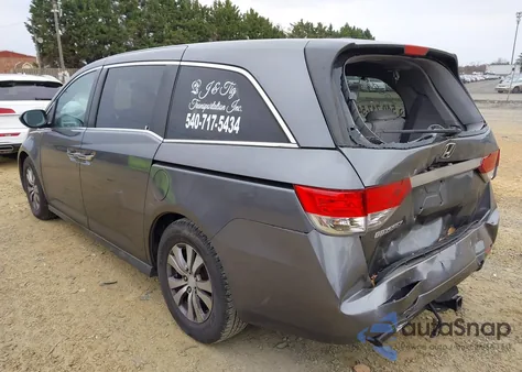 2016 Honda Odyssey Ex-L из США, поврежденный, VIN 5FNRL5H67GB086486